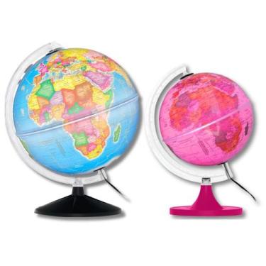 Imagem de Globos Terrestres Giratórios - Prisma Politico 30 cm + Aquarela Rosa B