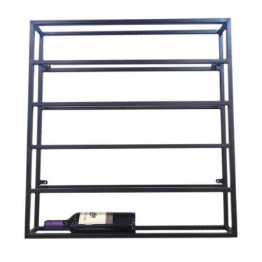 Imagem de Adega Supensa Para 12 Garrafas De Vinho Estilo Industrial