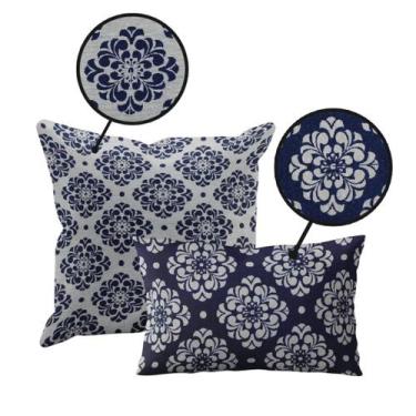 Imagem de Kit 2 Capas Almofada Tear Alto Padrão luxo 60x60 + 30x50 D06 - IDEALIZ