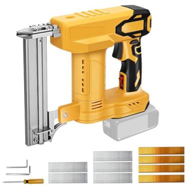 Imagem de Pregador Brad de calibre 18 sem fio para bateria Dewalt 20V Max, pistola elétrica 2 em 1 sem escova/pistola de pregos com 500 pregos e 500 grampos, design de proteção dupla, para melhoria da casa