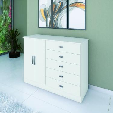 Imagem de Cômoda 2 Portas 5 Gavetas Detroit Móveis Sul