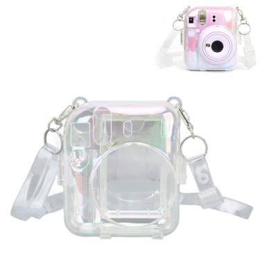 Imagem de EBTOOLS Capa Protetora Transparente Para Instax Mini 12, E Colorida Câmera Com Alça De Ombro Ajustável Removível, Bolsa Transporte Fofa