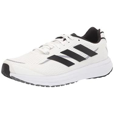 Imagem de adidas Tênis de corrida masculino Sl20.3, Branco/núcleo preto/auréola prata, 12.5