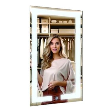 Imagem de Espelho Led Retangular Iluminado 70x50cm Touch Screen (3000K LUZ QUENTE)