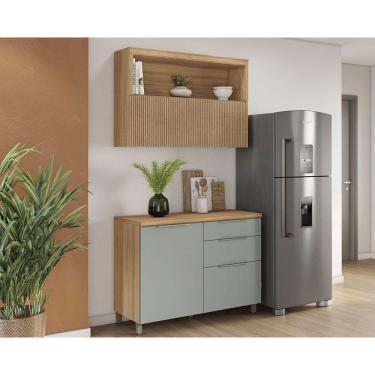 Imagem de Cozinha Completa Marquesa 2 Peças (1Aéreo+1Balcão) C2P29 Nature - Nesher