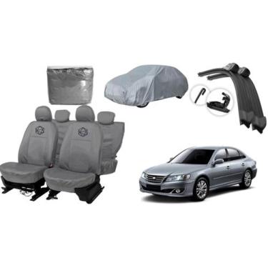 Imagem de Conjunto capa couro luxo Azera + brinde limpador - iron tech