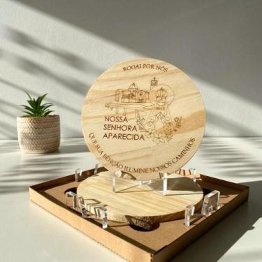 Imagem de Enfeite Para Sala Quadro Decorativo Nossa Senhora Aparecida Feito em M