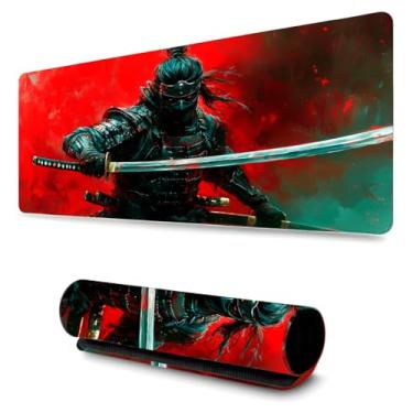 Imagem de Mouse Pad Gamer Profissional Confortável Antiderrapante Escritório e Games 90x40 - Samurai Espada