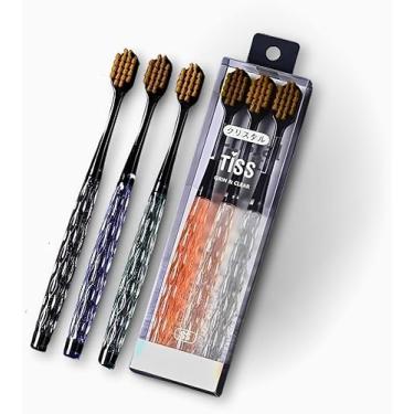 Imagem de Kit 3 Escovas De Dente com Cabo De Cristal