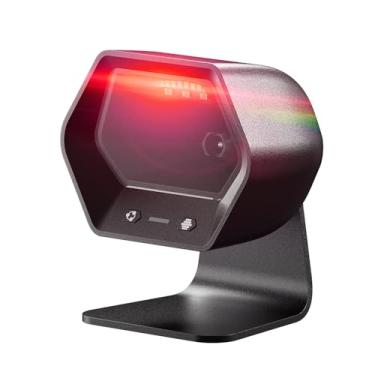 Imagem de NetumScan Scanner automático de código de barras de mesa 1D 2D, sensor CMOS de 1 m, leitor de código de barras USB de mãos livres omnidirecional para armazém, supermercado, loja de varejo, sistema de