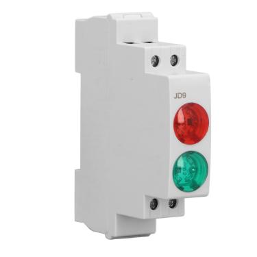 Imagem de Lâmpada de Sinal de Trilho DIN Com Design de Luz Dupla, Luz Indicadora LED que Economiza Espaço para Caixa de Distribuição Torno CNC AC DC 230V, Montagem Em Trilho Conveniente,