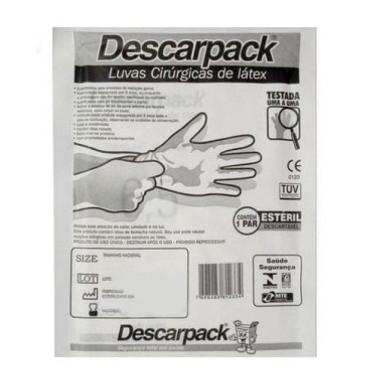 Imagem de Luva Cirúrgica Descarpack Estéril 8.5 1 par