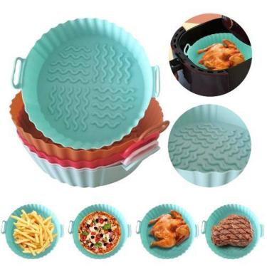 Imagem de Kit 02 Forma Silicone Reutilizavel Airfryer Microondas Forno