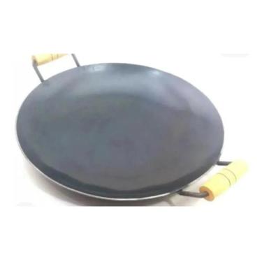 Imagem de Chapa Bifeteira redonda De Ferro 32 Cm - chapa redonda bife