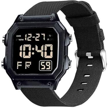 Imagem de Pulseira de relógio W-218H, Lamshaw 18 mm de liberação rápida, tecido de nylon, respirável, acessório compatível com CASIO W-218H, W-219H, AE1200WH, AE-1300WH, W800H, AE1500WH, A158WA, SGW-300H 400