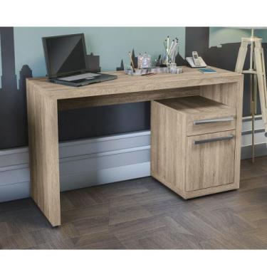 Imagem de Mesa Escrivaninha 120cm 1 Porta 1 Gaveta Home Urban Kappesberg - Nogal