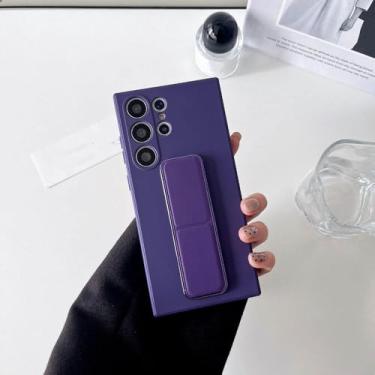 Imagem de Capa protetora com suporte magnético para Samsung Galaxy S24, 25 e 23 Ultra, roxa escura, para Samsung S25