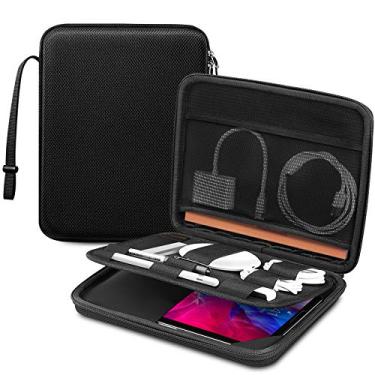 Imagem de Bolsa de manga para iPad Pro 11 polegadas/10,2 polegadas Novo iPad/10,5 polegadas iPad Air/10,5" iPad Pro/9,7 polegadas iPad, 11 polegadas Capa rígida para tablet com suporte de armazenamento organizador de acessório, preta