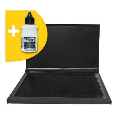 Imagem de Almofada Carimbo Grande N4 Tinta Refil Preta Inclusa - Radex