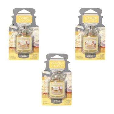 Imagem de Yankee Candle 3 Pack Car Jar Fragrances. Vanilla Cupcake. Air Freshener.