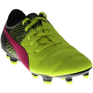 Imagem de PUMA Tênis de futebol Evopower 4.3 Tricks Fg Jr (criança pequena/criança grande), Glo/amarelo seguro, 4.5 Big Kid