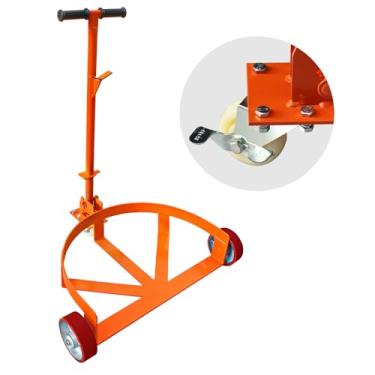 Imagem de Vlaeng Carrinho De Tambor 55 Galões, Capacidade Carga 1200 Libras, Com Alça Ajustável E Uma Roda Giratória 360° Trava, Óleo Aço Baixo Perfil Para Depósito, Oficina, Fábrica, Estação Despejo