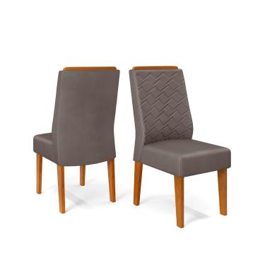 Imagem de Conjunto Kit 2 Cadeiras de Jantar DJ Móveis Lidia Freijó Veludo Lunar