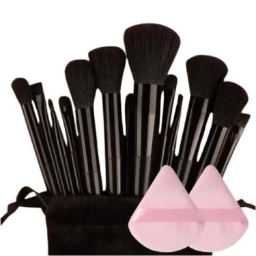 Imagem de Kit Com 13 Pincéis Maquiagem Macios Pó Sombra Base Contorno - Beauty M