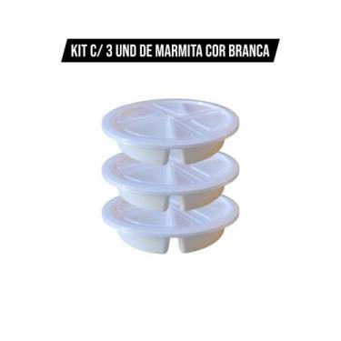 Imagem de Kit Marmita Conservadora de Alimentos 4 Divisórias Térmica, Reutilizáv