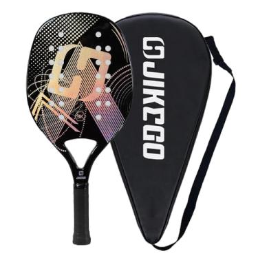 Imagem de Raquete de Tênis de Praia em Fibra de Carbono 3K, Raquete de Fibra de vidro com Superfície Brilhante, Raquete Profissional Original (JKB002-3K)