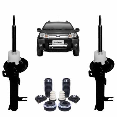 Imagem de Par Amortecedor Dianteiro Nakata + Kit Batente Ford Ecosport 2003 A 2012