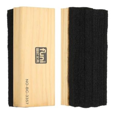 Imagem de PATIKIL Pacote com 2 borrachas magnéticas apagáveis a seco, apagador magnético de 5 x 12 cm, quadro branco de madeira para quadro branco, placa de calendário de vidro, geladeira, material de