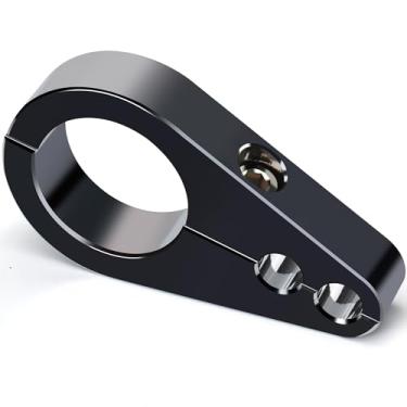 Imagem de MokitDora Clipes de guidão de motocicleta de 3,5 cm ou moldura de eixo duplo do acelerador de embreagem cabo de embreagem braçadeira de linha de freio universal para Harley, preto