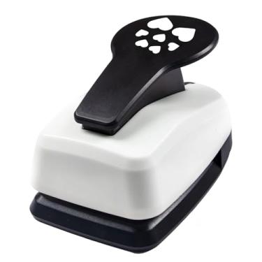 Imagem de shamjina Máquina de perfuração de papel pequena para crianças e adultos, furador de papel decorativo, formato para cartões comemorativos, artesanato faça você, Coração