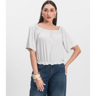 Imagem de Blusa Feminina Ciganinha Infinita Cor Branco, G, Branco