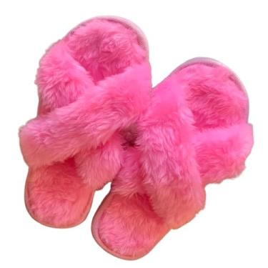 Imagem de Pantufa Feminina Tipo Chinelo para Quarto – Solado Macio (Rosa, BR, Adulto, Faixa Numérico, 43, 44)