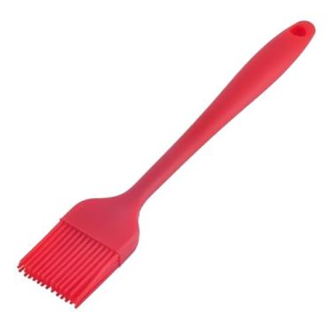Imagem de Pincel Culinário Em Silicone Para Untar Assadeiras 25,5cm (Vermelho)