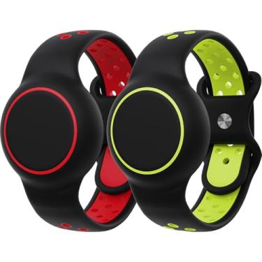 Imagem de Pulseiras impermeáveis compatíveis com AirTag para crianças, 2 pacotes com suporte de silicone com design de capa oculta, pulseira compatível com AirTag para crianças, suporte respirável para