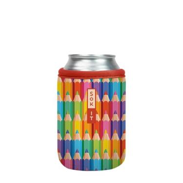 Imagem de Sok It Capa de neoprene com isolamento de cerveja e refrigerante Can Sok (obra de arte, manga de lata de 340 g)