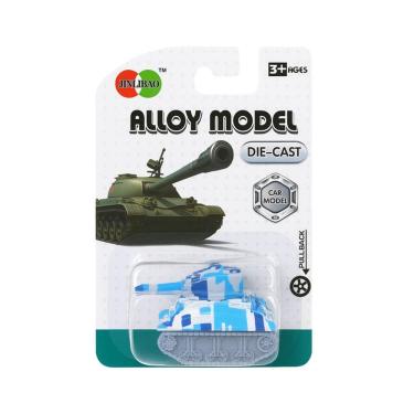 Imagem de Mini Tanque Azul de Brinquedo Die-Cast – Modelo Pull Back Liga de Metal