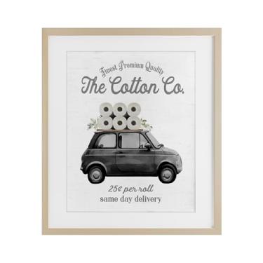 Imagem de Stupell Industries Impressão emoldurada de bétula de papel higiênico Cotton Co por Lettered and Lined, 53 x 43 cm