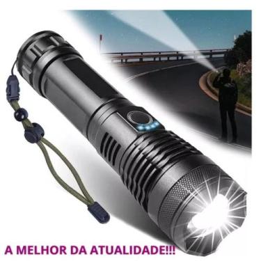 Imagem de Lanterna Tática Militar T9 Acampamento Recarregável USB Ultra Potente 