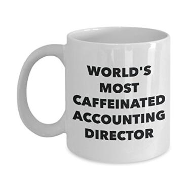 Imagem de Caneca de Diretor de Contabilidade - Diretor de Contabilidade Mais Caffeinado do Mundo - Chá Divertido Cacau Quente - Novidade, Aniversário, Natal, Aniversário, Mordaça G