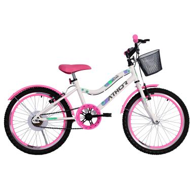 Imagem de BICICLETA ATHOR ARO 20 FEMININA MIST BRANCO COM ROSA