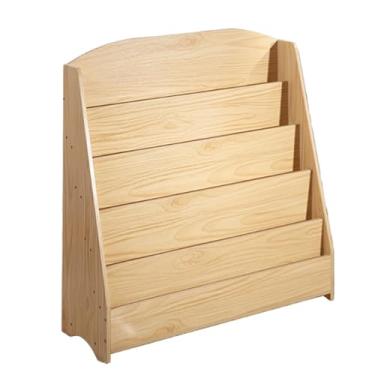 Imagem de esmen Estante de livros para sala de aula, 5 andares, estante de madeira, estante de chão estreito, organizador de estante para quarto, sala de estar