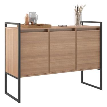 Imagem de Buffet Aparador Industrial 3 Portas Para Sala De Jantar Montana