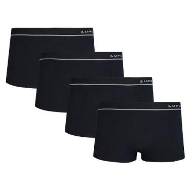 Imagem de Kit Com 4 Cueca Lupo Sunga Microfibra Sem Costura Original, GG, Preto