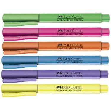 Imagem de Marca Texto Marcador Grifpen FABER CASTELL Neon 6 Cores - Faber-Castel