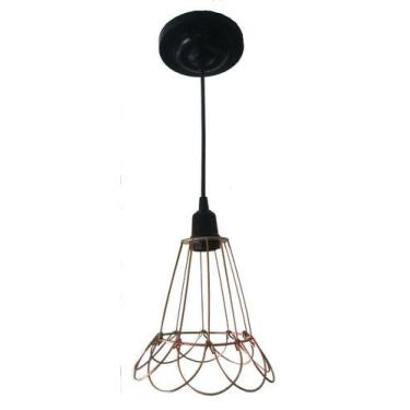 Imagem de Lustre Pendente C/gaiola Aramada Estilo Retrô Indal. - WPN+Walcabos, P