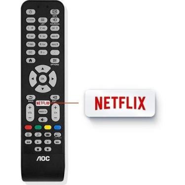 Imagem de Controle Remoto Para Tv Aoc Com Botão Netflix Led Smart Novo SKY-8050 